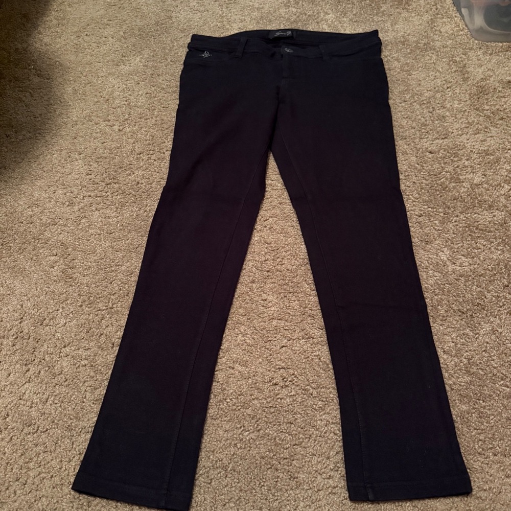 Seven7 Womens Black Skinny Jeans Size 8 Stretch Denim Slim Fit Pants